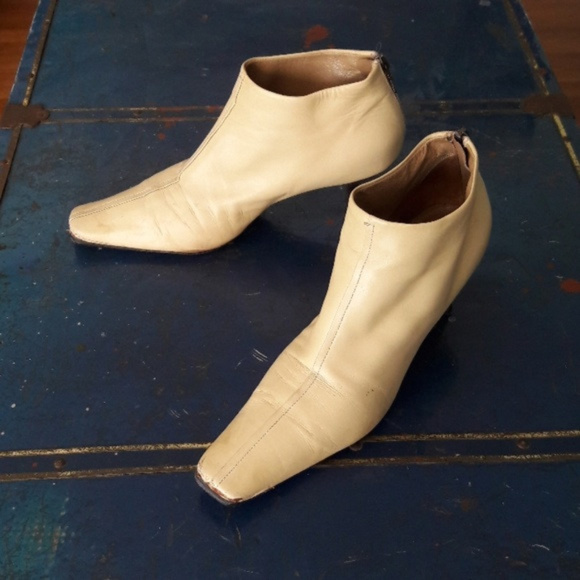 Prada Shoes - Sleek PRADA ankle booties, mustard, sz. 37.5